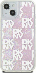 DKNY DKNY Liquid Glitter Multilogo - Case iPhone 15 / 14 / 13 (pink)