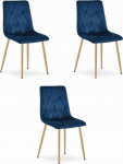 Leobert Krzesło LIBRA - velvet garnet / wood color legs x 3