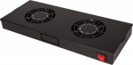 ROLINE Rack - L&uuml;fter Kit - with 2 fans - Jet Black, RAL 9005 - 48.3 cm (19")