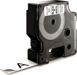 Kleepkirjalint Dymo 19mm x5.5m, Black/White D1 Tape 16960 must/valgel