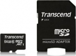 Transcend 64GB MICROSDXC CLASS10, MIT ADAPTER