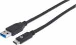MANHATTAN USB Kabel 3.1 C -> A St/Bu 1.00m schwarz