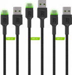 Kabel USB Green Cell USB-A - USB-C 1.2 m Czarny (KABGCSET02)