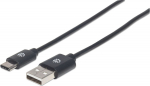 MANHATTAN USB 2.0 Typ C-Kabel C-Stecker/A-Stecker 2m schwarz