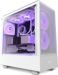 NZXT H5 Flow RGB - Midi Tower - PC - Wei&szlig; - ATX - micro ATX - Mini-ITX - Glas - Stahl - Gaming
