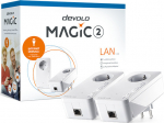 Devolo Magic 2 LAN - Starter Kit - Bridge 1GbE, HomeGrid - an Wall socket can be connected (pack of 2)