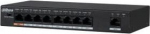 Dahua Europe Switch|DAHUA|Type L2|Desktop/pedestal|Rack|1x10Base-T / 100Base-TX / 1000Base-T|PoE ports 8|96 Watts|DH-PFS3009-8ET1GT-96-V2