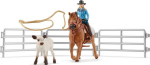 Schleich Farm World 42577 Cowgirl Team Roping Fun