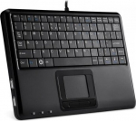 Keyboard Perixx Perixx PERIBOARD-510 H PLUS US, mini USB keyboard, touchpad, hub, black