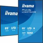 IIYAMA LH6575UHS-B2AG 65" 4K UHD Professional Digital Signage 24/7 display featuring Android OS, FailOver and Intel&reg; SDM slot
