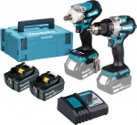 Makita DLX2533TJ Akku-Kombo-Kit DDF489 + DTW300 + 2x5Ah + Makpac