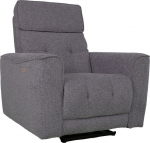 Recliner armchair BOSCO with electric mechanism, grey