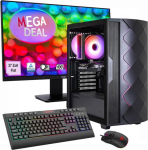 Hyrican GAMEMAX MegaDeal Diamond BK SET2696 7795 Ryzen 5 5500 16GB 1TB SSD RTX 5050+ MSI PRO MP273A LED-Monitor, 69cm (27")+ Mouse & Tastatur - AMD Ryzen&trade; 5 5500 (16MB Cache - bis zu 4.2 GHz