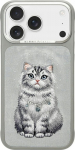 Nimmy Case Nimmy Lucky Fashion Cat MagSafe do iPhone 17 Pro szary