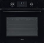 Midea MBO65M80M1-BK Oven, Built-in, Electric, Width 59.5 cm, Touch Display, Black | Midea