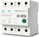 Qoltec Three-phase relay 63A Rail DIN | 3P+N | Timer | Wi-Fi