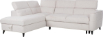 Corner sofa bed SAMANTHA LC, white