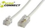 MicroConnect RJ11-RJ45 3M M/M White, 6P/4C-8P/4C