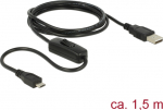 DELOCK USB Kabel micro B -> A St/St 1.50m Ein/Off-Sch