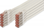 DIGITUS CAT 6 S/FTP Patchkabel, 10 St&uuml;ck, 0.5m, wei&szlig;