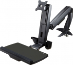 StarTech.com Monitor Tischhalterung - Monitor arm for up to 24" Monitors - VESA Halterung - adjustable height - Befestigungskit (Bodenplatte, column, Through plate, Tastatur-Tablett, washers, Monitorarm, clamp, Basis, Base pad)