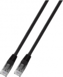 EFB Elektronik EFB RJ45 Patchkabel U/UTP, Cat.6, PVC, CCA, 7.5m, schwarz