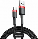 Kabel USB Baseus USB-A - microUSB 2 m Black and red (CAMKLF-C91)