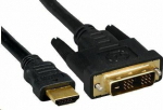 Cable PremiumCord HDMI - DVI-D 1m czarny (kphdmd1)