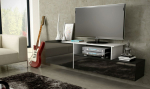 Cama MEBLE Cama TV cabinet SIGMA 3 180 black/black gloss + biały