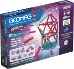 Geomag Glitter Recycled - magnetic building kit, 60 can