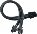 SilverStone EPS 8-Pin zu EPS/ATX 4+4-Pin Kabel, 300mm - schwarz