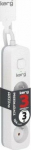 Kerg Extension cord KERG z wyłącznikiem-3 gniazda-biało-szary-3m-10A-H05VV-F-3x1.0mm2
