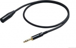 PROEL 6.3mm stereo male - XLR male, 2m, black