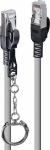 LINDY Patchkabel Cat.6A S/FTP grau 0.5m verriegelbar