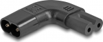 Delock Power Adapter IEC 60320 - C8 to C7, male / female, 2.5 A, 90&deg; left / right angled