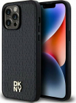 DKNY DKNY DKHMP13LPSHRPSK iPhone 13 Pro / 13 6.1'' czarny/black hardcase Leather Pattern Metal Logo MagSafe