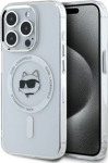 Karl Lagerfeld KLHMP15LHLSCHH iPhone 15 Pro 6.1" white hardcase IML Metal Choupette Head MagSafe