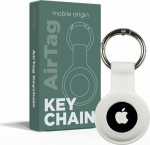 Mobile Origin AirTag KeyChain, white