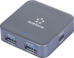 Renkforce RF-USBH-480 USB-Hub USB-A With aluminum housing USB-C Stecker