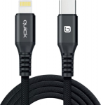 Kabel USB Quick USB-C - Lightning 1.5 m Czarny (4752168141229)
