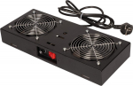 ROLINE ventilation unit - 2 L&uuml;fter - Jet Black, RAL 9005 - 48.3 cm (19")