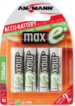 1x4 Ansmann maxE NiMH rech.bat. 2500 Mignon AA 2400 mAh