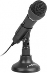 Natec Genesis Natec Adder czarny - low noise microphone | surrounding | przew&oacute;d 1.8m | miniJack 3.5mm