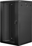 Lanberg Wall-mounted cabinet installation 19 cali 22U 600X600mm czarna (drzwi szklane)