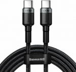 Kabel USB Baseus USB-C - USB-C 2 m Black and gray (BSU1006GRYBLK)