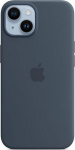 Apple - Back cover for mobile phone - MagSafe-compatibility - silicone - storm blue - for iPhone 14