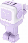 Ugreen Nexode RG Robot GaN, 2x USB-C + USB, 65W fioletowa - Charger
