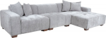Corner sofa DAHLIA RC, light grey