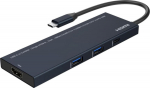 MicroConnect Premium USB-C to HDMI mini, dock, 2x HDMI (single 4K@30Hz