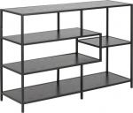 Bookcase SEAFORD 114x35xH78cm, black